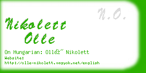 nikolett olle business card